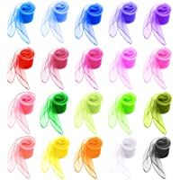 Comius 20 Pcs Colores Plaza Danza Bufandas de Malabares Bufandas de Banda Rítmica para Fiesta Decoración y Juegos…